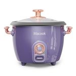 Macook Rice Cooker Small with Food Steamer, Rice Cooker 4 Cups Uncooked (8 Cups Cooked), 2.0L Portable Non-Stick Small Travel Rice Cooker, Two Cooking Mode Setting, Slow Cook Mode