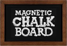 Solid Wood Frame Magnetic Chalkboard Chalkboard for Wall, Walnut Framed Chalk Board for Kitchen, Restaurant, Bar, Wedding, Menu & Home Decor (22x32cm-1p, Brown)