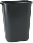 Rubbermaid Commercial 295700BK Deskside Plastic Wastebasket, Rectangular, 10 1/4 gal, Black