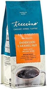 Teeccino All Purpose Grind Dandelion Caramel Nut Medium Roast Chicory Herbal Coffee 284 g