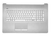 Replacement Upper Case Palmrest for HP 17-by 17-CA 17T-by 17Z-CA 17t-by400 17-by0026cy 17z-ca300 Series Laptop Non-Backlight Keyboard Assembly with ODD Top Cover L92785-001 Natural Silver