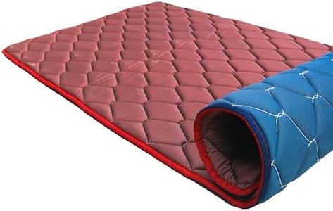 Coir-on Slim Foldable Travel Mattress- 72X48X1 (inch) - Maroon