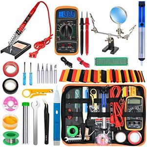Soldering Iron Kit,80W LCD Digital Soldering Gun with Adjustable Temperature Controlled and Fast Heating Ceramic Thermostatic Design