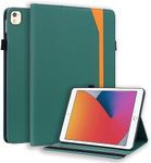 Longga Business Case for iPad 10.2"(2021/2020/2019)/iPad Pro 10.5" 2017/iPad Air 3 10.5" 2019,PU Leather Folio Stand Cover with Pen Holder Shockproof for iPad 10.2"/ Pro 10.5"/ Air 3 Case – Green