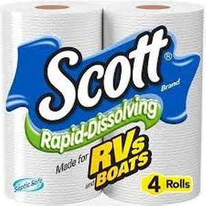 Scott Rapid-Dissolving Toilet Paper, 4 Rolls, Bath Tissue(Pack of 12)