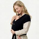 Momcozy Baby Wrap Carrier for 3.6-15kg, Easy to Wear Baby Sling Carriers from Newborn, Adjustable Baby Carriers for Newborn to Toddler, Black