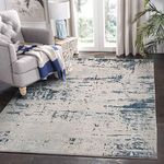 ASIinnsy Mordern Abstract Rug Soft Washable Carpet Non-Slip Area Rug for Living Room Bedroom Indoor Home Decor Medium Pile Floor Mat (Abstract Blue, 80 * 120cm)