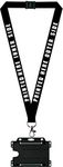 Lanyards Personalised X 1 Comes with ID Card Holder, We can Print Any Event, Any Location, Any Date, Printed Lanyard. Personalised ID Neck Strap Lanyard. Lanyard for Holding a Name Badge (Black)