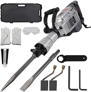 14-Amp 30-Pound SDS-Hex Jack Hammer,1-1/8" 2000W Corded Electric Heavy Duty Demo Demolition Chipping Hammer Concrete/Pavement Breaker with Carrying Case Flat Chisel Bull Point Chisel