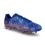 Nivia Encounter 9.0 F.B Stud Football Shoes for Kids/TPU Sole with PVC Synthetic Leather Upper for Sports/Light Weight Insole (R. Blue/Orange) UK-3