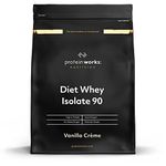 Protein Works - Diet Whey Protein Isolate 90 | Whey Isolate Protein Powder | Low Calorie Protein Shake | 80 Servings | Vanilla Crème | 2kg