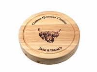 Cathcart Elliot Personalisable 19cm Round Cheeseboard Gift Set with Tools