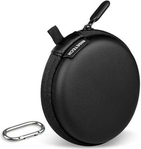RISETECH Circular Earbud Case Wired Earphone Case Holder Hard EVA Small Zipper Pouch Compatible with in Ear Monitor, KZ ZS10 PRO IEM, Shure SE215-CL