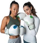 Sanabul Hyperstrike Women's Boxing Gloves Muay Thai Kickboxing Gloves for Women Boxing Gloves for Women Heavy Bag Gloves Punching Bag Gloves - Blue/White, 12 oz