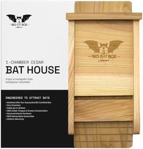 WildYard - The Complete Bat House for Outdoors - Clean Your Backyard from Mosquitoes - Bat Box Without Paint Inside - One Chamber Bat Hose - Easy to Hang