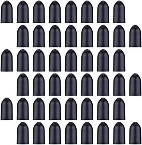 eBoot Black Pourer Cap Rubber Liquor Bottle Pour Dispenser Spout Dust Covers, 48 Pack