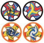 TurnWay Outdoor Soft Frisbee Throwing Disc, Flying Disc Toy, Flying Saucer, Family Games Toy for Kids and Adults in Yard, Beach, Lawn, Camping, Pool (Hurricane+ Inkjet)