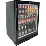 CATER-COOL CK0500LED Single Door Black Bottle Cooler With LED Lighting (UK Mainland Only)