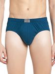 Jockey Men's Super Combed Cotton Poco Briefs with Durable Concealed Waistband (Pack of 3) 8035_Seaport Teal_XL