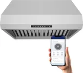 Hauslane PRO Range Hood Under Cabniet 30 inch | Wall Mounted Range Hood 30 with Smart App Control Stainless Steel Kitchen Hood 1000CFM Touch Screen, LED Lights, Baffle Filters 2 Installation PRO500