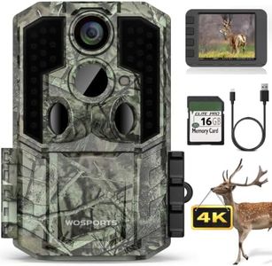 WOSPORTS Trail Camera(Non-Cellular Non-WiFi)56MP 4K 0.2S Trigger Motion Activated,Game Camera with Night Vision 2.0''LCD 120°Wide Trail Cam Lens for Outdoor Scouting Wildlife Monitoring Home Security