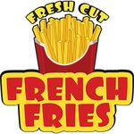 French Fries 12" Concession Decal Sign cart Trailer Stand Sticker Equipment