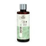Nat Habit Cold Pressed 100% Pure Castor (Arandi) Oil for Skin & Hair With Vitamin E, Omega-6 & 9, Mineral Free & Preservative Free (200 ml)
