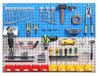 Plantex Metal Pegboard For Garages/Tool Organizer For Workshop/Tool Storage Board/Hanging Tool Pegboard – 120 X 45 Cm, Hanging Shelves