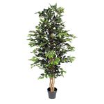 Blooming Artificial - Ficus Tree Artificial Plant, Large Fake Plant in Pot for House and Indoors, Year Round Decorative Realistic Faux Foliage (Green) (180cm/ 6ft)