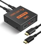 HDMI Splitter 1 in 2 Out - 2 Way Distributor HDMI Splitter Support 3D 4K 1080P - 1X2 HDMI Video Splitter, 2 Port HDMI Splitter For PS3/4, X-box, HDTV, Monitor, Projector