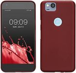 kwmobile Case Compatible with Google Pixel 2 Case - Soft Slim Protective TPU Silicone Cover - Bordeaux Violet