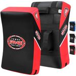 Farabi Kick Shield Strike Thai Pad Curved Large Boxing MMA Training x 1 unit (Black/Red)