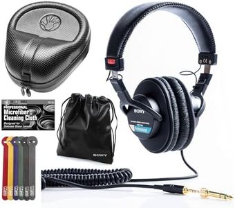 The Imaging World Sony MDR-7506 Professional Headphones with Slappa Hard Case, Cable Ties and Cloth Bundle