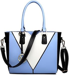 Miss Lulu Borsa Tracolla Donna, Borse a Mano, Borse a Spalla, Medio Tote Borsa 3 Colori Abbinati, Sintetico