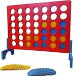 Bolaball Giant 4 Connect in a Row | Big Indoor/Outdoor Four in a Row Board Game | Kids and Family Edition | Jumbo Size 27 in by 22 in. | Red, Blue, and Yellow