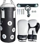 CROSSJAB Kids Punch Bag with Punching Gloves and Chain Unfilled Boxing Set Kids Punching Bag- Boxing Bag for Children kid’s boxing MMA Muay Thai Karate Workout