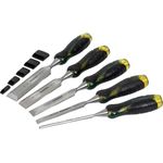 Roughneck ROU30175 Bevel Edge Chisel Set In Canvas Wallet - 5 Piece