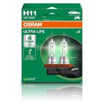 OSRAM ULTRA LIFE, H11, halogen headlight lamps, Hanging folding box (2 lamps)