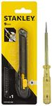 STANLEY 66-120 178mm/7.5'' Spark Detecting 2-in-1 Screwdriver 5mm 100-500V AC & STANLEY STHT10322-800 9mm Plastic Slide Lock Snap Off Knife (Black)