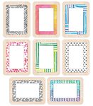 Carson Dellosa Creatively Inspired 36-Piece Frame Tags Bulletin Board Cutouts, Colorful and Patterned Frame Cutouts for Bulletin Board and Classroom Décor, Colorful Frame Classroom Cutouts