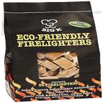 96 Eco-Friendly Firelighters - FSC Recycled 100% for Stoves, Barbecues, Campfires and Open Fires