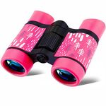 AiNinXun Binoculars Kids Compact Folding Binoculars Children Boys Girl Birthday Present 4x30 Mini Binoculars Waterproof Outdoor Telescope Gift for Bird Watching Educational Learning Travel Hiking Camp