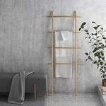 Modern Towel Ladder Towel Drying Rack Free Standing 4-Bar Towel Clothes Valet Holder Stands Metal Towel Rails To Hang Towels Clothing And More