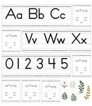 Carson Dellosa 52-Piece Farmhouse Manuscript Alphabet and Number Line Bulletin Board Set, Alphabet and Number Line, Phonics Posters, and Modern Farmhouse Classroom Cutouts, Farmhouse Classroom Decor