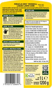 Miracle-Gro Mosskill Liquid Lawn Care, 1L Concentrate – 67m² Coverage