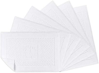 ASTREA TEXTILES Alfombra de baño para baño – Alfombra de suelo 100% algodón – Ropa de baño (juego de 6) (Feet)