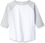 Clementine Kids' Toddler Baseball Softline Fine Jersey T-Shirt, White/Vn HTHR, 4T