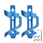 Chooee Bike Water Bottle Holder，Bike Water Bottle Cage for MTB/Mountain Bike 2-Pack,Blue