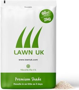 Premium Shade Grass Seed Lawn UK - 2KG Ultra Hardwearing - 60sqm Coverage - Ultimate Grass Seed for Shaded Lawns - Super Durable - Tough Lawn Seed Mixture - Fast Growing
