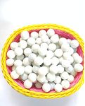 Artifii Decorative Glass Marble Kanche Pebbles for Decoration & Kids Playing Kanche/goli Glass Marbles(White 950 Gram)